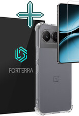 Forterra Hoesje Geschikt voor OnePlus Nord 4 Hoesje Siliconen Shock Proof Case Hoes Met Screenprotector - Hoes Geschikt voor OnePlus Nord 4 Hoes Cover Case Shockproof - Transparant