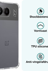 Forterra Hoesje Geschikt voor OnePlus Nord 4 Hoesje Siliconen Shock Proof Case Hoes Met Screenprotector - Hoes Geschikt voor OnePlus Nord 4 Hoes Cover Case Shockproof - Transparant