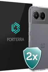 Forterra Hoesje Geschikt voor OnePlus Nord 4 Hoesje Siliconen Case Hoes - Hoes Geschikt voor OnePlus Nord 4 Hoes Cover Case - Transparant - 2 PACK