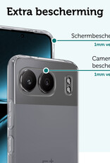 Forterra Hoesje Geschikt voor OnePlus Nord 4 Hoesje Siliconen Case Hoes Met 2x Screenprotector - Hoes Geschikt voor OnePlus Nord 4 Hoes Cover Case - Transparant