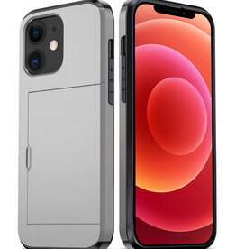 BASEY. BASEY. iPhone 11 Hoesje Pashouder Hard - Grijs