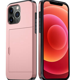 BASEY. BASEY. iPhone 11 Pro Hoesje Pashouder Hard - Rosé Goud