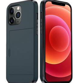 BASEY. BASEY. iPhone 11 Pro Max Hoesje Pashouder Hard - Donker Blauw