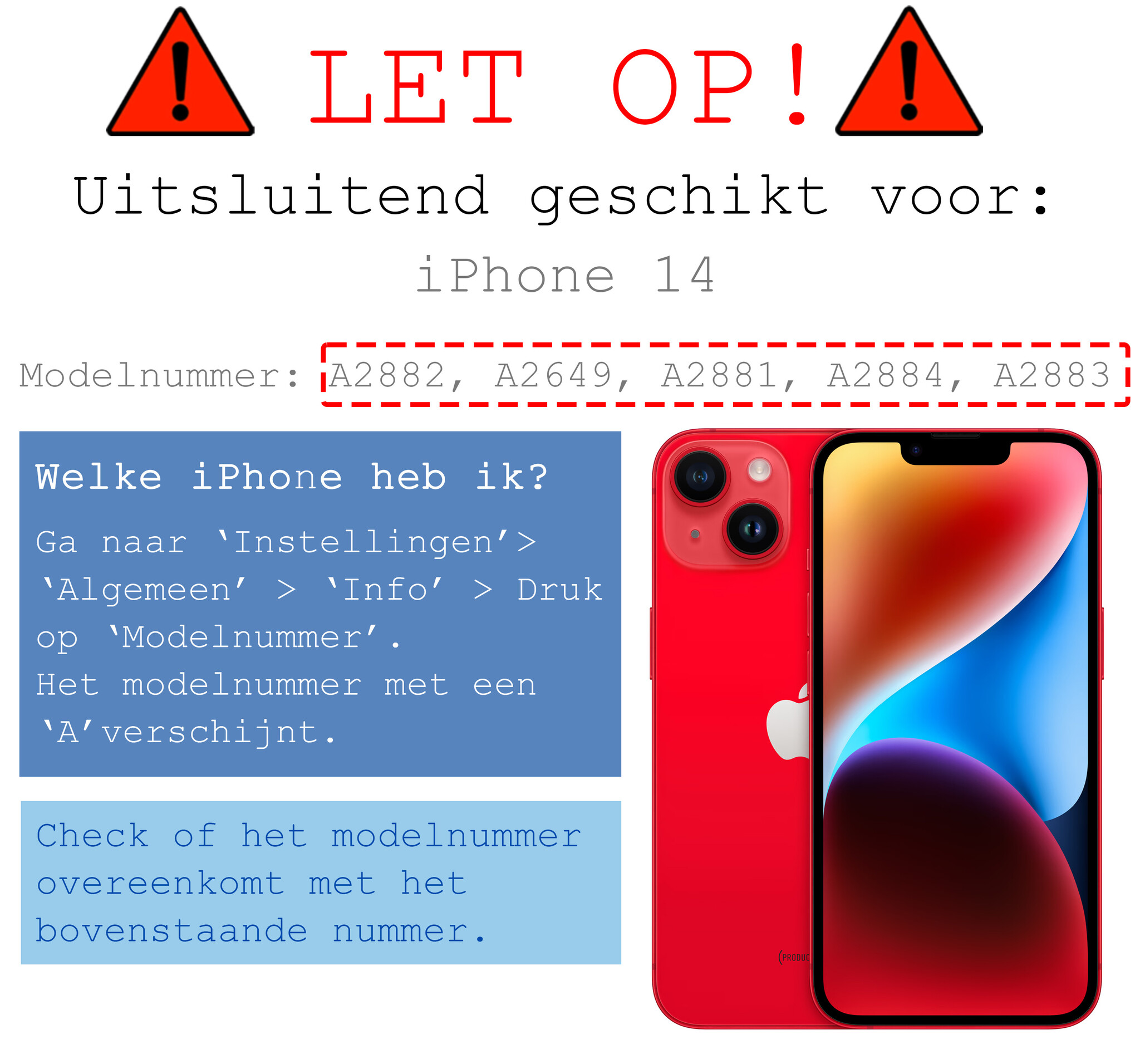 BASEY. Hoes Geschikt voor iPhone 14 Hoesje Hard Case Met Pas Houder Met Screenprotector - Hoesje Geschikt voor iPhone 14 Hoes Shockproof Hard Cover Met Kaarthouder - Donker Blauw