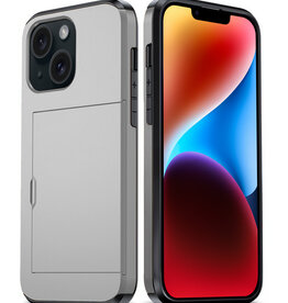 BASEY. BASEY. iPhone 14 Plus Hoesje Pashouder Hard - Grijs