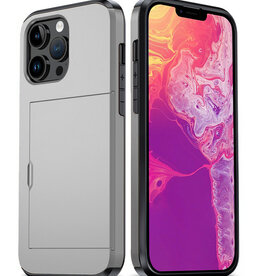 BASEY. BASEY. iPhone 14 Pro Max Hoesje Pashouder Hard - Grijs