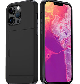 BASEY. BASEY. iPhone 14 Pro Max Hoesje Pashouder Hard - Zwart