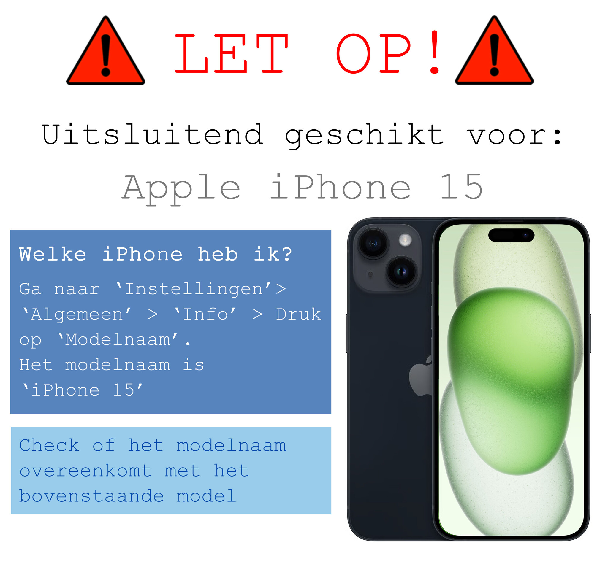 BASEY. Hoes Geschikt voor iPhone 15 Hoesje Hard Case Met Pas Houder Met 2x Screenprotector - Hoesje Geschikt voor iPhone 15 Hoes Shockproof Hard Cover Met Kaarthouder - Grijs