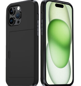 BASEY. BASEY. iPhone 15 Pro Max Hoesje Pashouder Hard - Zwart