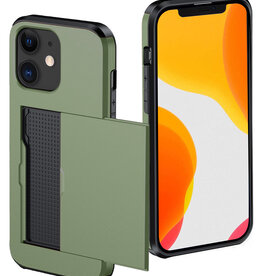 NoXx NoXx iPhone 11 Hoesje Pashouder Hard - Donker Groen