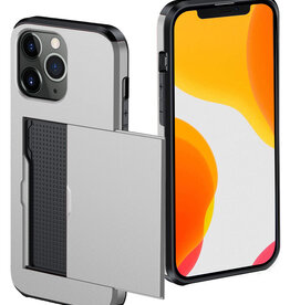 NoXx NoXx iPhone 11 Pro Hoesje Pashouder Hard - Grijs
