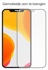 NoXx Hoes Geschikt voor iPhone 11 Pro Hoesje Pasjeshouder Hard Cover Met Screenprotector Shock Proof Hard Case Hoes Met Kaarthouder - Zwart