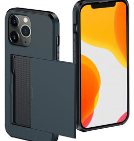 NoXx NoXx iPhone 11 Pro Max Hoesje Pashouder Hard - Donker Blauw