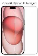 NoXx Hoes Geschikt voor iPhone 15 Plus Hoesje Pasjeshouder Hard Cover Met 2x Screenprotector Shock Proof Hard Case Hoes Met Kaarthouder - Rosé Goud