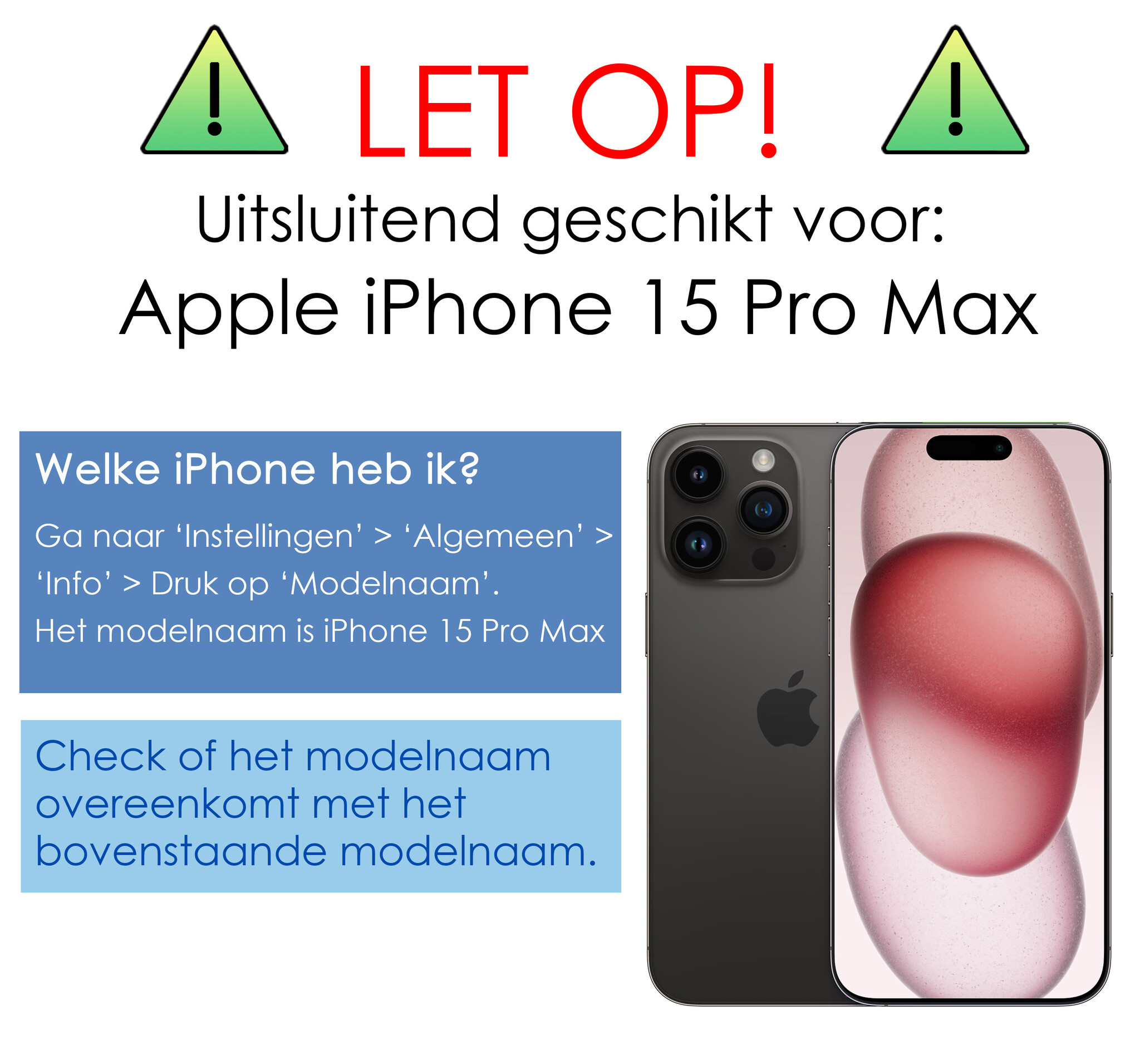 NoXx Hoes Geschikt voor iPhone 15 Pro Max Hoesje Pasjeshouder Hard Cover Met 2x Screenprotector Shock Proof Hard Case Hoes Met Kaarthouder - Rosé Goud