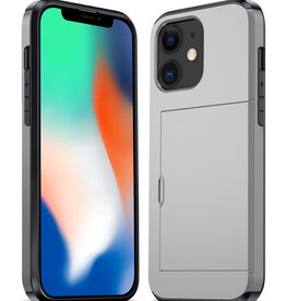 Nomfy Nomfy iPhone 11 Hoesje Pashouder Hard - Grijs
