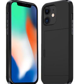 Nomfy Nomfy iPhone 11 Hoesje Pashouder Hard - Zwart