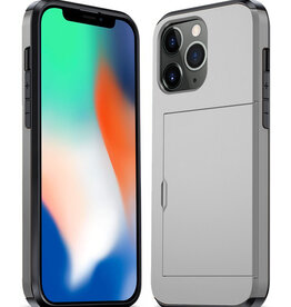 Nomfy Nomfy iPhone 11 Pro Hoesje Pashouder Hard - Grijs