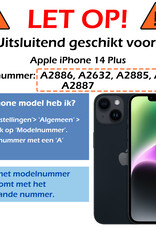 Nomfy Hoesje Geschikt voor iPhone 14 Plus Hoesje Pasjeshouder Shockproof Hard Case Met Screenprotector - Hoesje Geschikt voor iPhone 14 Plus Hoes Met Kaarthouder - Donker Groen