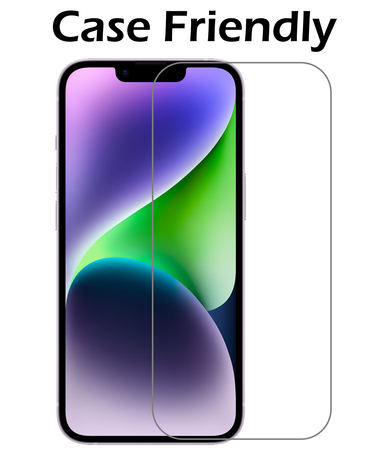 Nomfy Hoesje Geschikt voor iPhone 14 Plus Hoesje Pasjeshouder Shockproof Hard Case Met Screenprotector - Hoesje Geschikt voor iPhone 14 Plus Hoes Met Kaarthouder - Donker Groen
