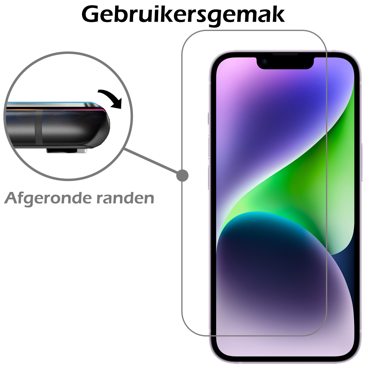Nomfy Hoesje Geschikt voor iPhone 14 Plus Hoesje Pasjeshouder Shockproof Hard Case Met Screenprotector - Hoesje Geschikt voor iPhone 14 Plus Hoes Met Kaarthouder - Donker Groen