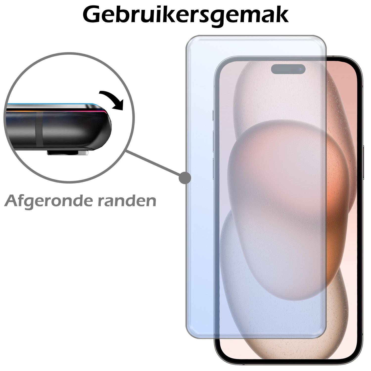 Nomfy Hoesje Geschikt voor iPhone 15 Hoesje Pasjeshouder Shockproof Hard Case Met Screenprotector - Hoesje Geschikt voor iPhone 15 Hoes Met Kaarthouder - Donker Groen