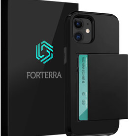 Forterra Forterra iPhone 11 Hoesje Pashouder Hard - Zwart