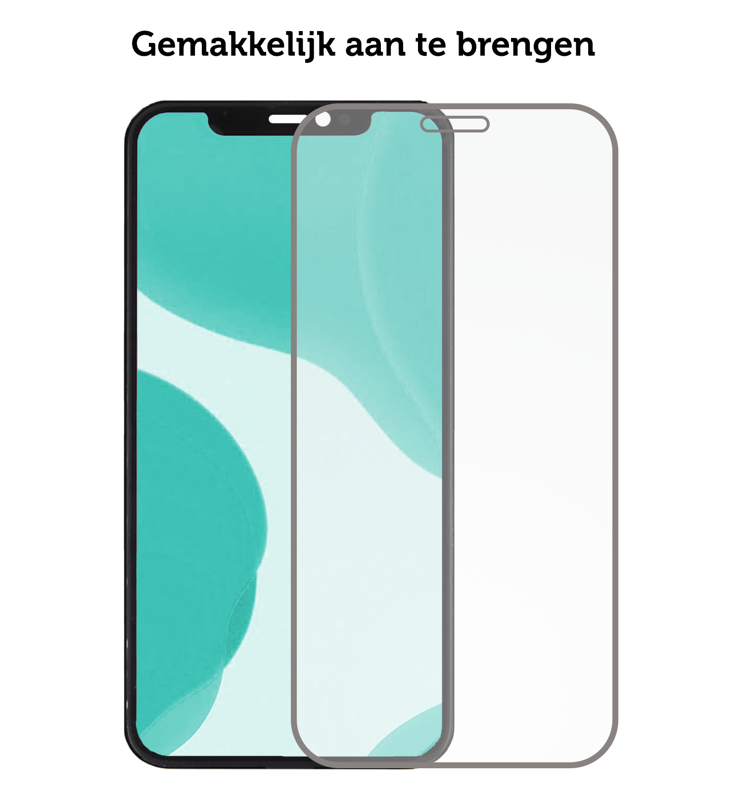 Forterra Hoesje Geschikt voor iPhone 11 Pashouder Hard Case Hoes Met Screenprotector - Hoes Geschikt voor iPhone 11 Hoesje Back Cover Met Pasjeshouder - Donker Blauw