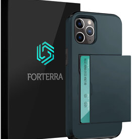 Forterra Forterra iPhone 11 Pro Max Hoesje Pashouder Hard - Donker Blauw