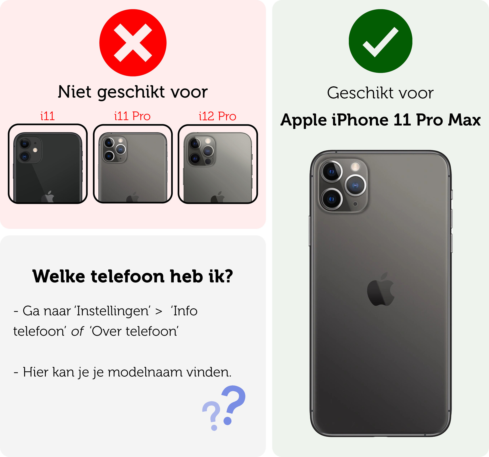 Forterra Hoesje Geschikt voor iPhone 11 Pro Max Pashouder Hard Case Hoes - Hoes Geschikt voor iPhone 11 Pro Max Hoesje Back Cover Met Pasjeshouder - Donker Blauw