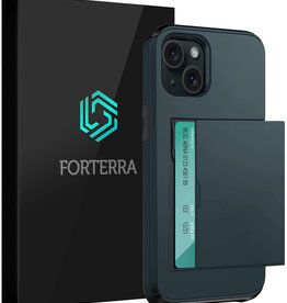 Forterra Forterra iPhone 14 Plus Hoesje Pashouder Hard - Donker Blauw