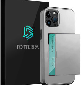 Forterra Forterra iPhone 14 Pro Hoesje Pashouder Hard - Grijs