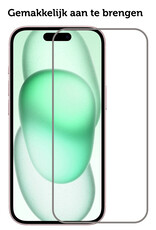 Forterra Hoesje Geschikt voor iPhone 15 Plus Pashouder Hard Case Hoes Met Screenprotector - Hoes Geschikt voor iPhone 15 Plus Hoesje Back Cover Met Pasjeshouder - Rosé Goud