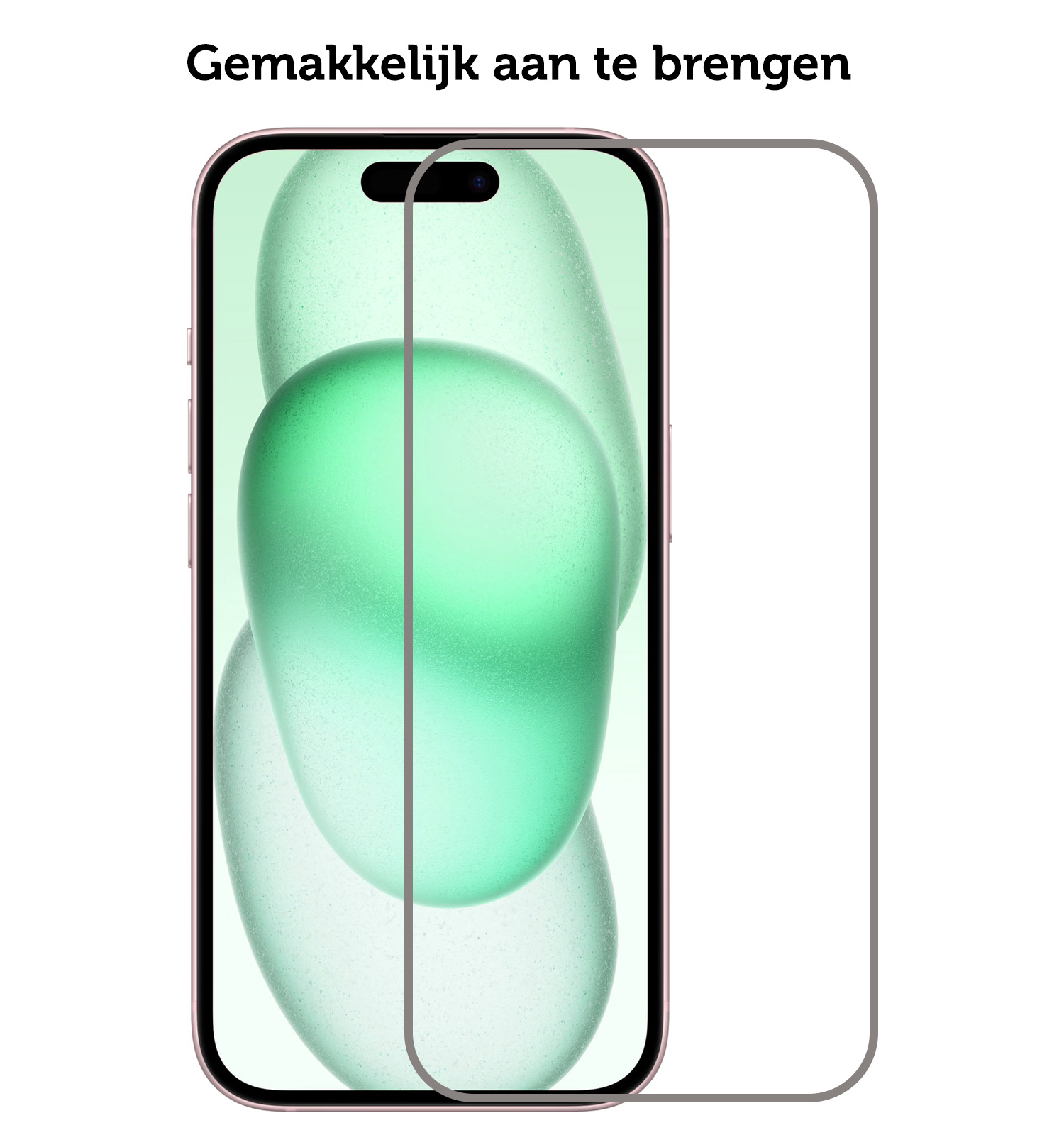 Forterra Hoesje Geschikt voor iPhone 15 Plus Pashouder Hard Case Hoes Met Screenprotector - Hoes Geschikt voor iPhone 15 Plus Hoesje Back Cover Met Pasjeshouder - Rosé Goud