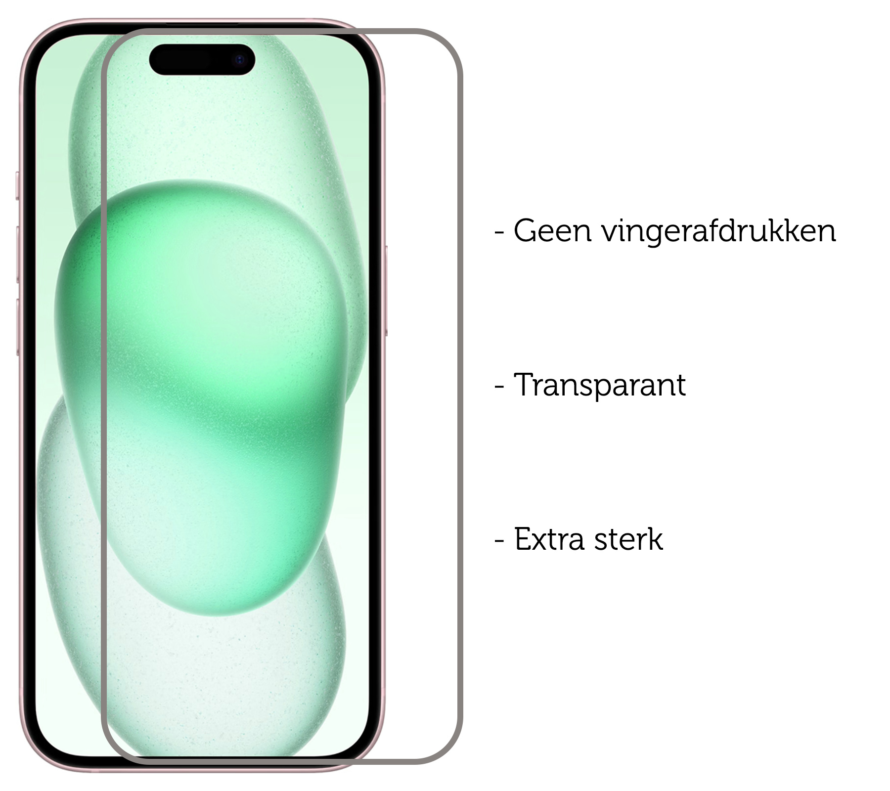 Forterra Hoesje Geschikt voor iPhone 15 Plus Pashouder Hard Case Hoes Met Screenprotector - Hoes Geschikt voor iPhone 15 Plus Hoesje Back Cover Met Pasjeshouder - Rosé Goud