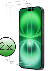 BASEY. Screenprotector Geschikt voor iPhone 16 Plus Screenprotector Tempered Glass Beschermglas Dichte Notch - Screenprotector Geschikt voor iPhone 16 Plus Screen Protector - 2 Stuks