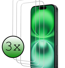 BASEY. BASEY. iPhone 16 Plus Screenprotector Glas Met Dichte Notch - 3 PACK