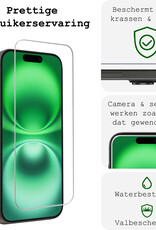 BASEY. Screenprotector Geschikt voor iPhone 16 Plus Screenprotector Tempered Glass Beschermglas Dichte Notch - Screenprotector Geschikt voor iPhone 16 Plus Screen Protector - 3 Stuks