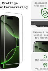 BASEY. Screenprotector Geschikt voor iPhone 16 Pro Screenprotector Tempered Glass Beschermglas Dichte Notch - Screenprotector Geschikt voor iPhone 16 Pro Screen Protector - 3 Stuks