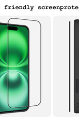 BASEY. Screenprotector Geschikt voor iPhone 16 Screenprotector Beschermglas Full Cover - Screenprotector Geschikt voor iPhone 16 Screen Protector Full Cover