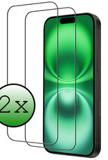 BASEY. Screenprotector Geschikt voor iPhone 16 Screenprotector Beschermglas Full Cover - Screenprotector Geschikt voor iPhone 16 Screen Protector Full Cover - 2 Stuks