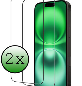BASEY. BASEY. iPhone 16 Screenprotector Glas Full Cover 2D - 2 PACK