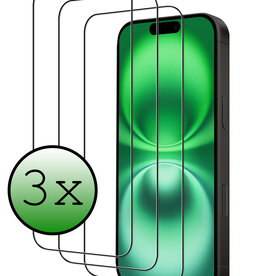 BASEY. BASEY. iPhone 16 Screenprotector Glas Full Cover 2D - 3 PACK
