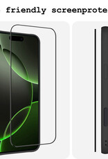 BASEY. Screenprotector Geschikt voor iPhone 16 Pro Screenprotector Beschermglas Full Cover - Screenprotector Geschikt voor iPhone 16 Pro Screen Protector Full Cover - 2 Stuks