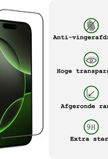 BASEY. Screenprotector Geschikt voor iPhone 16 Pro Screenprotector Beschermglas Full Cover - Screenprotector Geschikt voor iPhone 16 Pro Screen Protector Full Cover - 3 Stuks