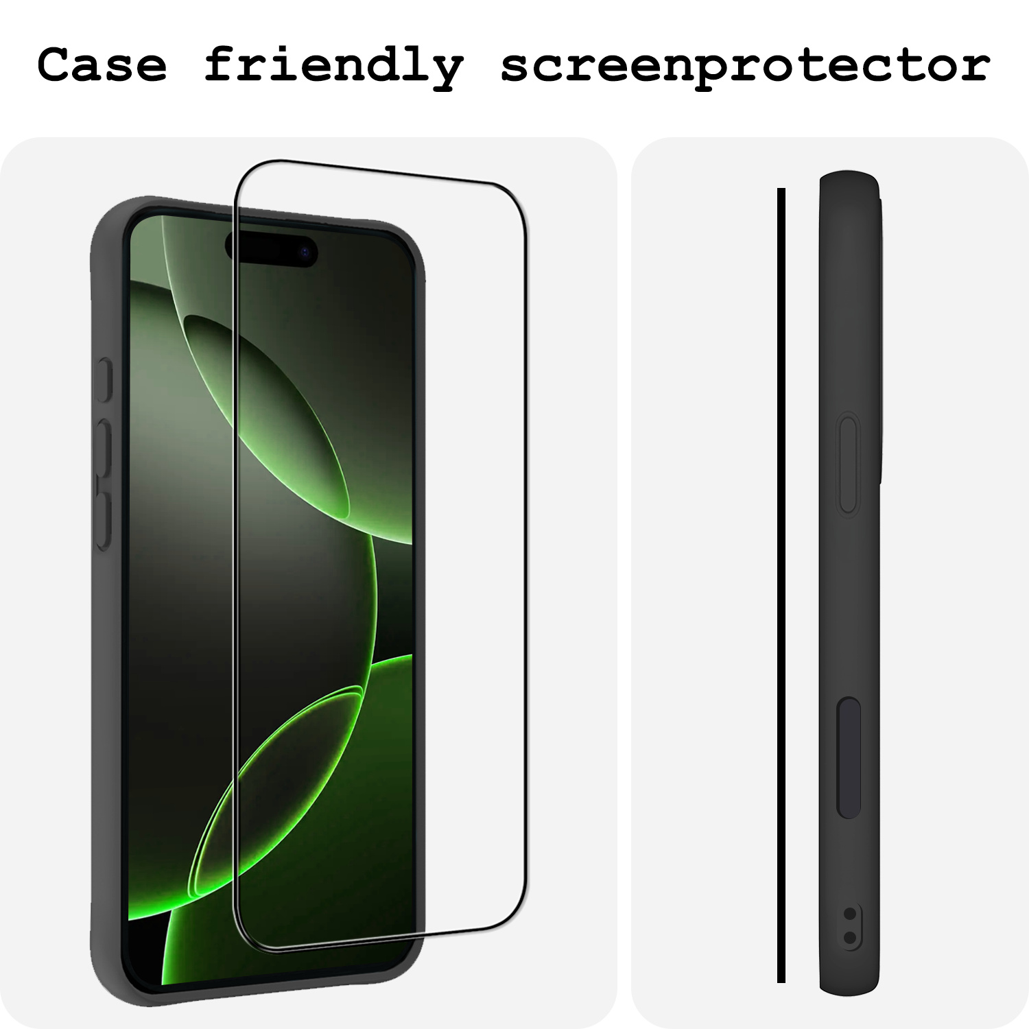 BASEY. Screenprotector Geschikt voor iPhone 16 Pro Screenprotector Beschermglas Full Cover - Screenprotector Geschikt voor iPhone 16 Pro Screen Protector Full Cover - 3 Stuks