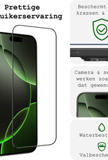 BASEY. Screenprotector Geschikt voor iPhone 16 Pro Screenprotector Beschermglas Full Cover - Screenprotector Geschikt voor iPhone 16 Pro Screen Protector Full Cover - 3 Stuks
