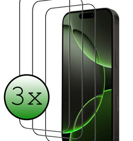 BASEY. BASEY. iPhone 16 Pro Max Screenprotector Glas Full Cover 2D - 3 PACK
