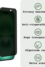 BASEY. Screenprotector Geschikt voor iPhone 16 Plus Screenprotector Privacy Beschermglas - Screenprotector Geschikt voor iPhone 16 Plus Screen Protector Full Screen Privacy - 2 Stuks