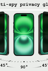 BASEY. Screenprotector Geschikt voor iPhone 16 Plus Screenprotector Privacy Beschermglas - Screenprotector Geschikt voor iPhone 16 Plus Screen Protector Full Screen Privacy - 2 Stuks